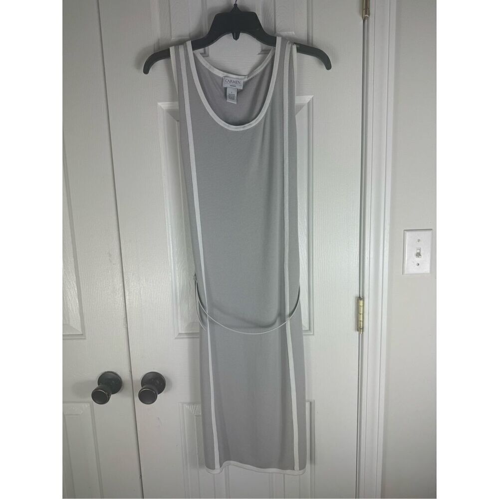 Carmen Marc Valvo Belted Womens Dress Size L